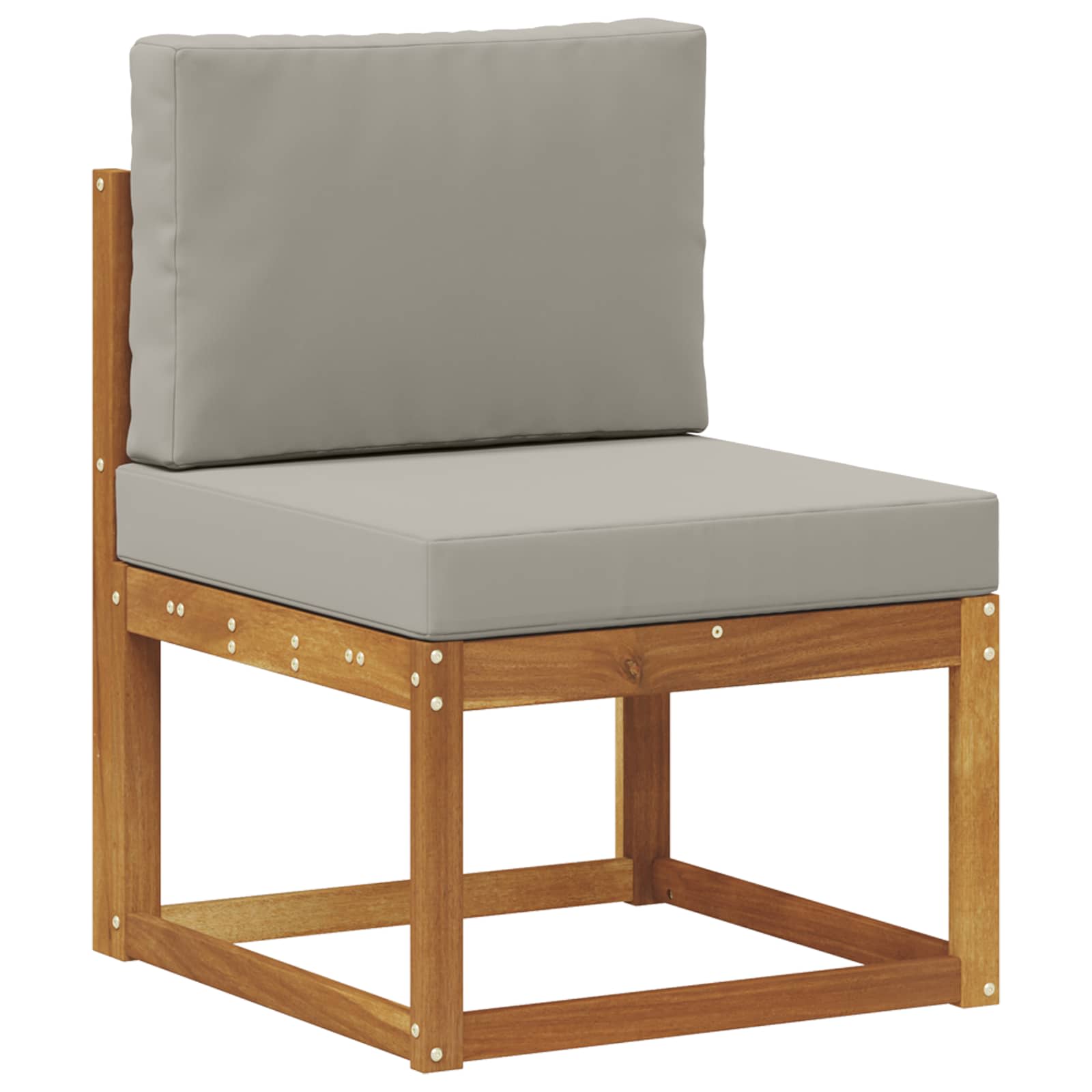 Set vanjskih sofa s jastukom 11 pcs Prirodna i svjetlosiva