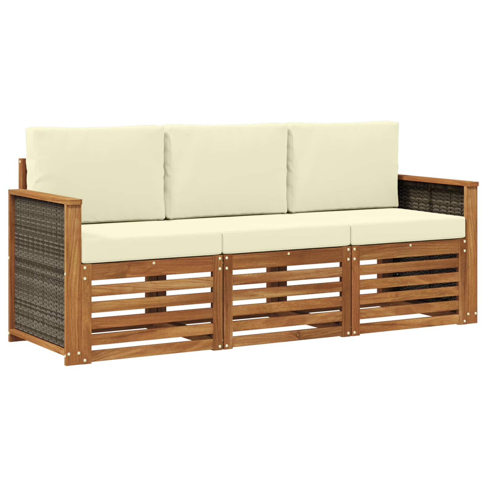 Setovi sofa s jastukom 3 pcs Čvrsto drvo akacije