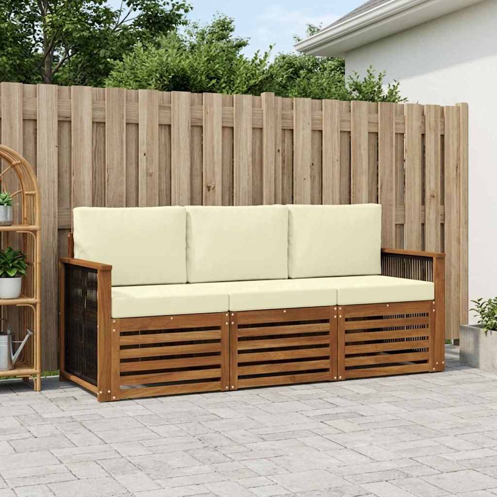 Setovi sofa s jastukom 3 pcs Čvrsto drvo akacije