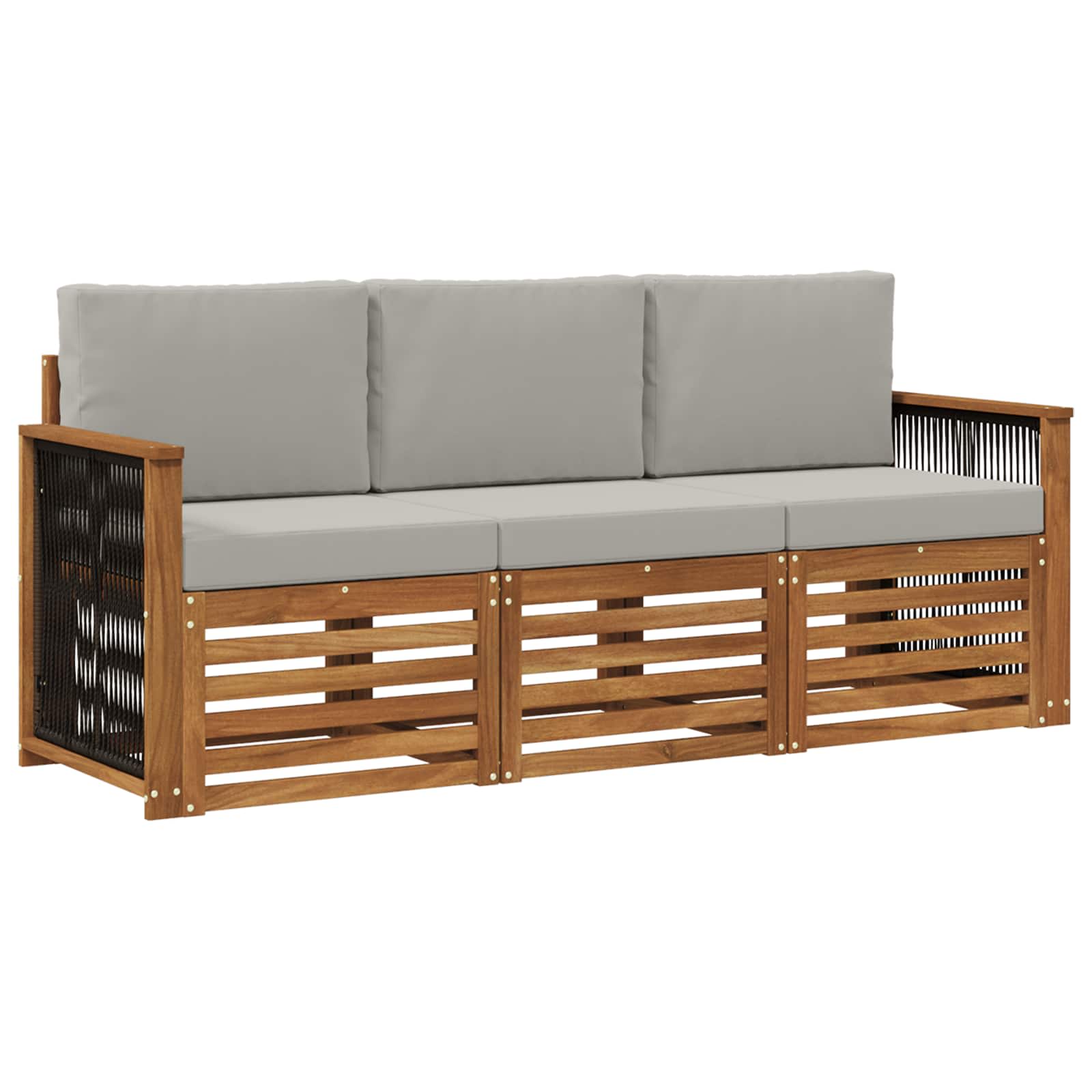 Setovi sofa s jastukom 3 pcs Čvrsto drvo akacije