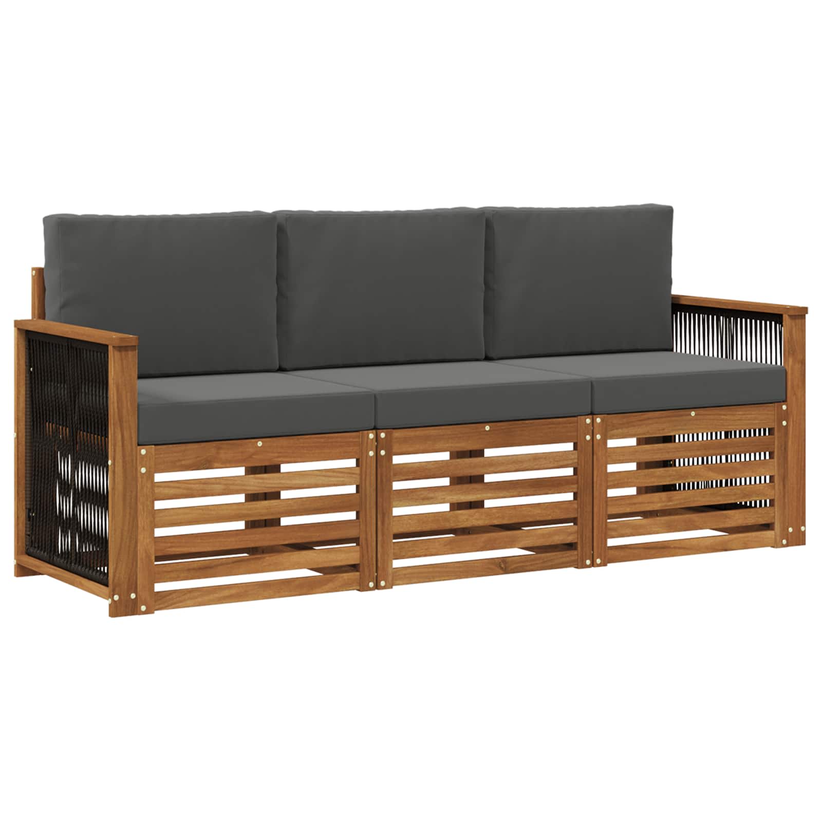 Setovi sofa s jastukom 3 pcs Čvrsto drvo akacije