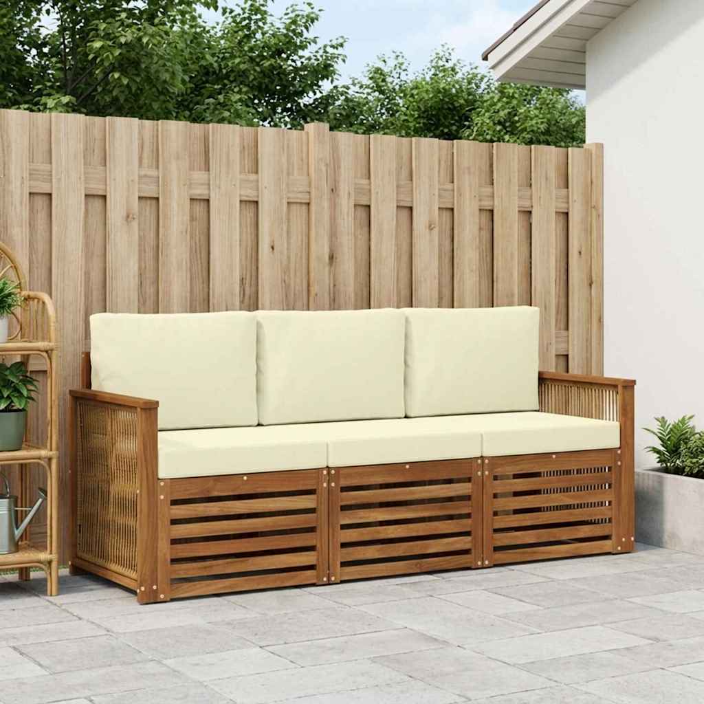 Setovi sofa s jastukom 3 pcs Čvrsto drvo akacije