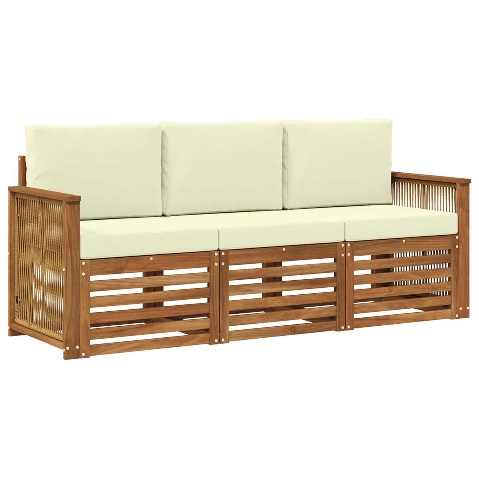 Setovi sofa s jastukom 3 pcs Čvrsto drvo akacije