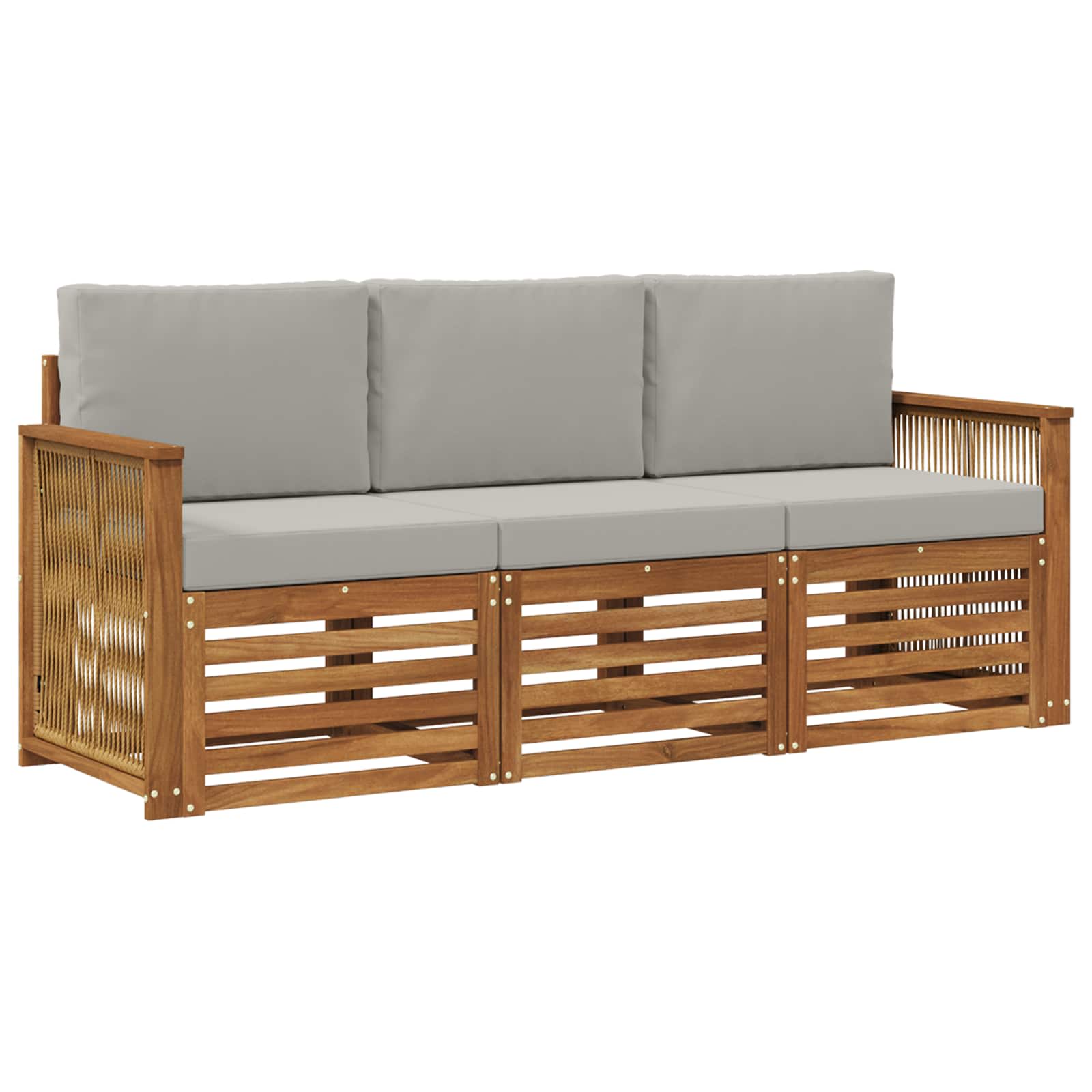 Setovi sofa s jastukom 3 pcs Čvrsto drvo akacije