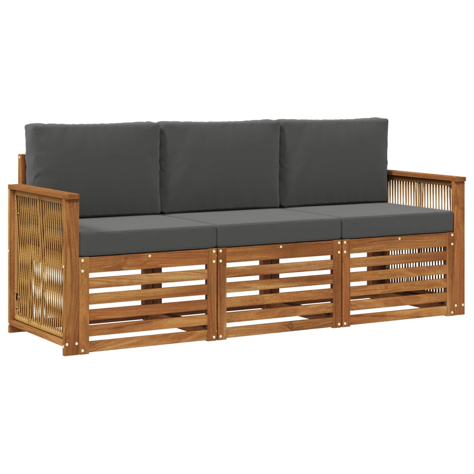 Setovi sofa s jastukom 3 pcs Čvrsto drvo akacije