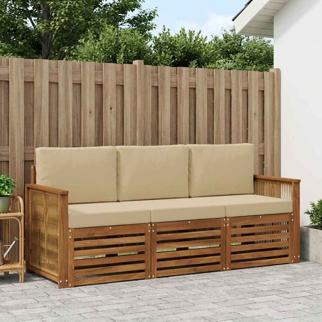 Setovi sofa s jastukom 3 pcs Čvrsto drvo akacije