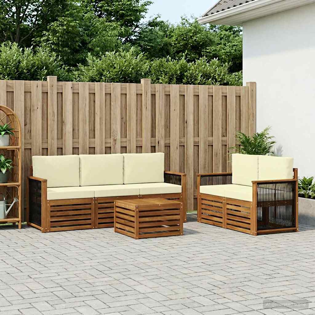 Setovi sofa Čvrsto drvo akacije