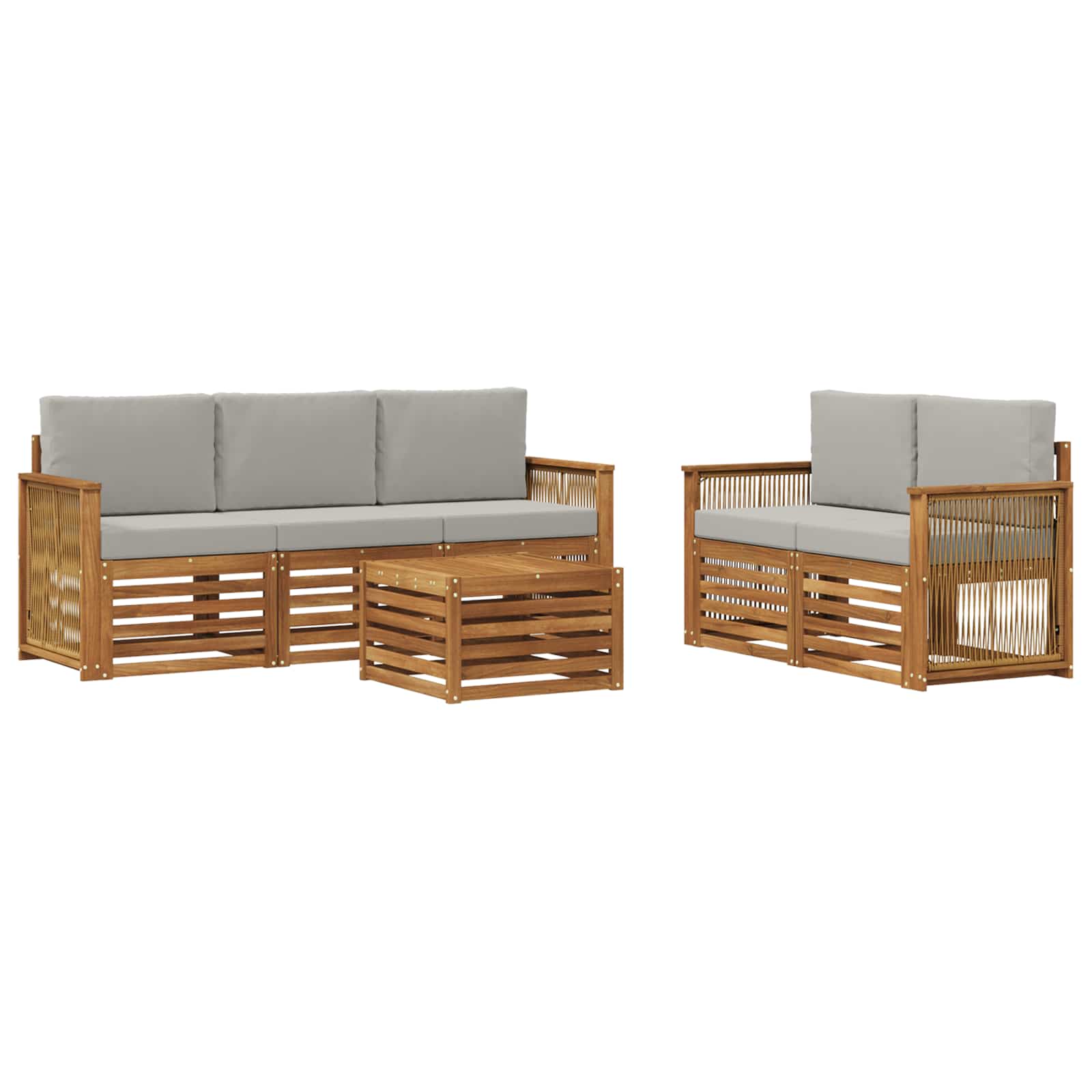 Setovi sofa Čvrsto drvo akacije