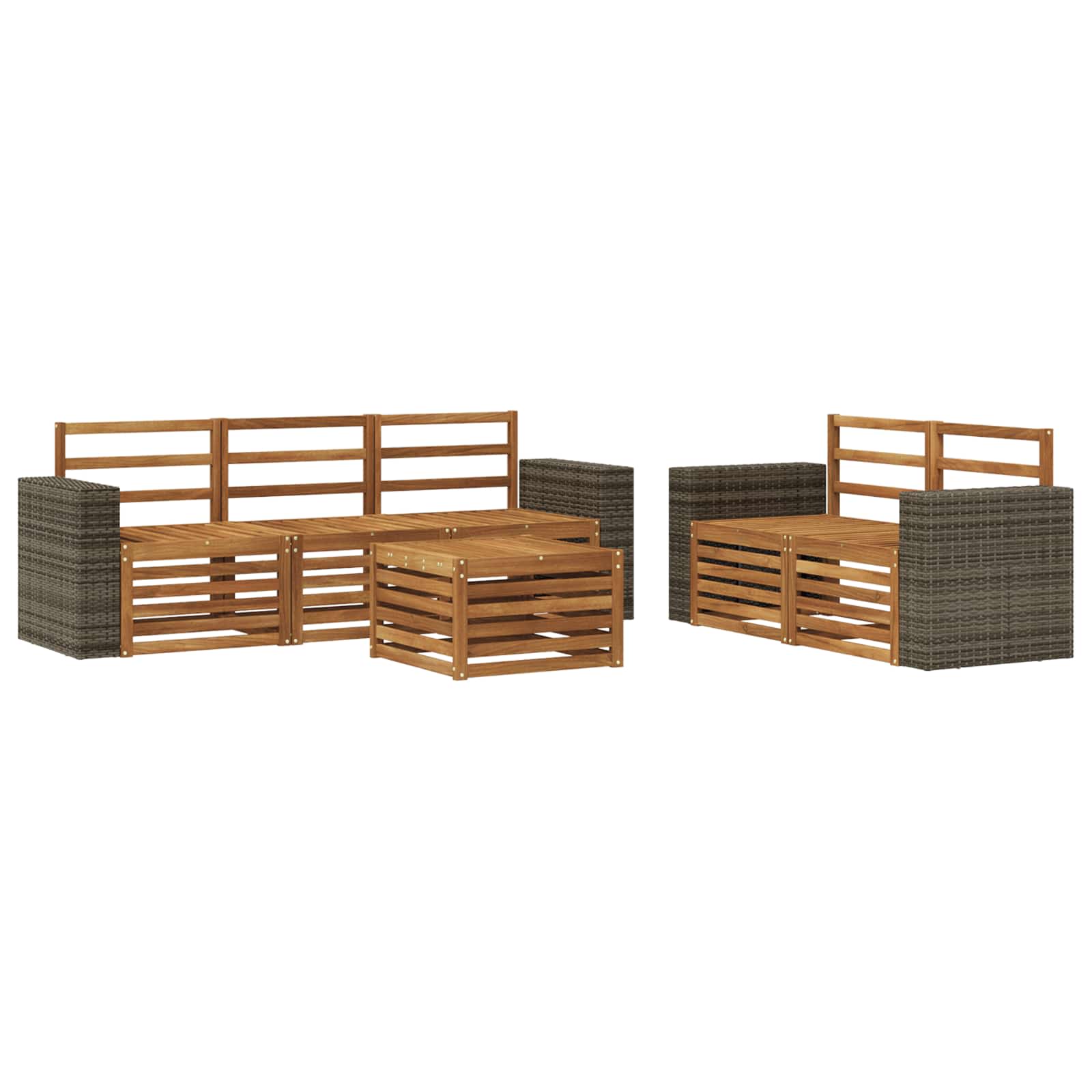 Setovi sofa Čvrsto drvo akacije