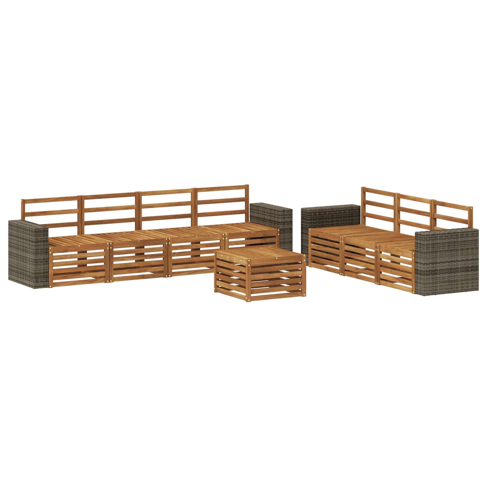 Setovi sofa 8 pcs Čvrsto drvo akacije