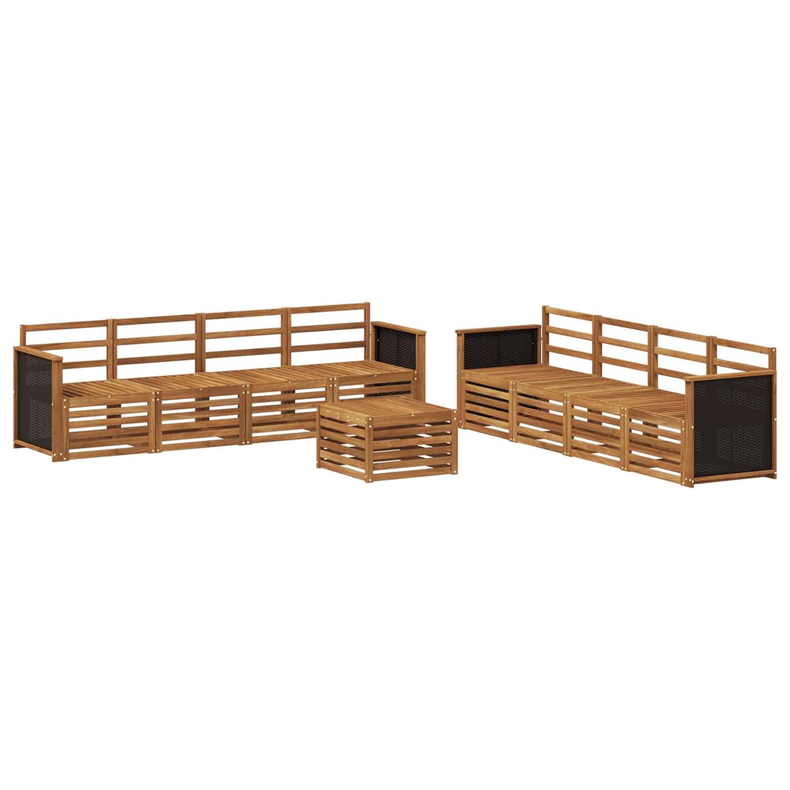 Setovi sofa 9 pcs Čvrsto drvo akacije