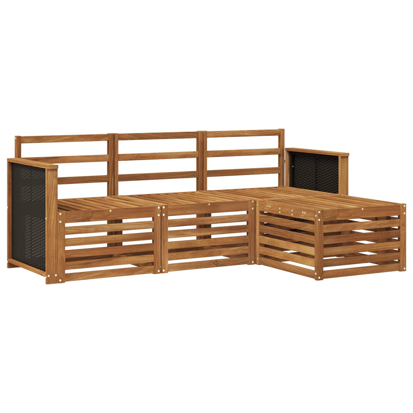 Set vanjskih sofa 4 pcs Prirodna