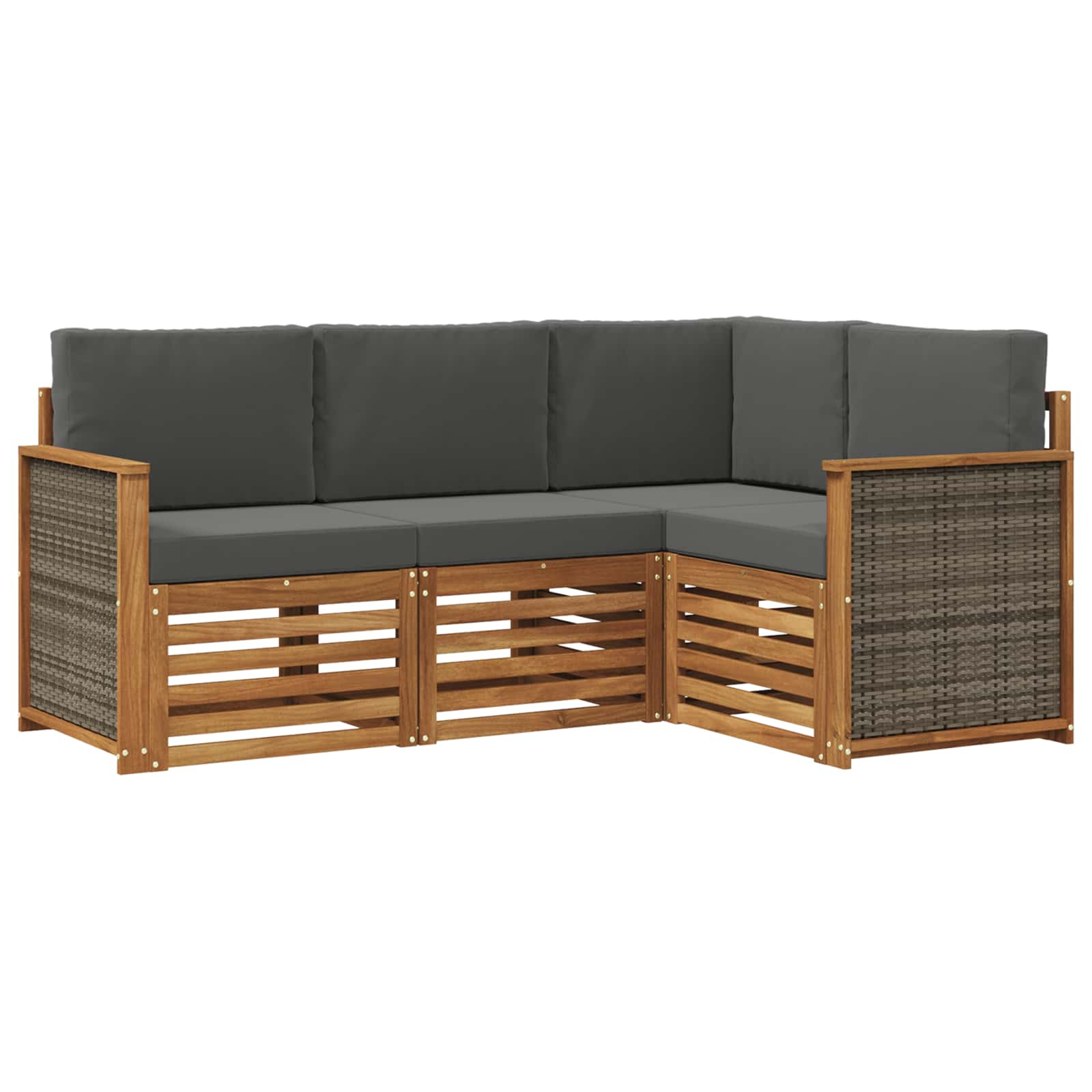 Setovi sofa s jastukom 4 pcs Čvrsto drvo akacije
