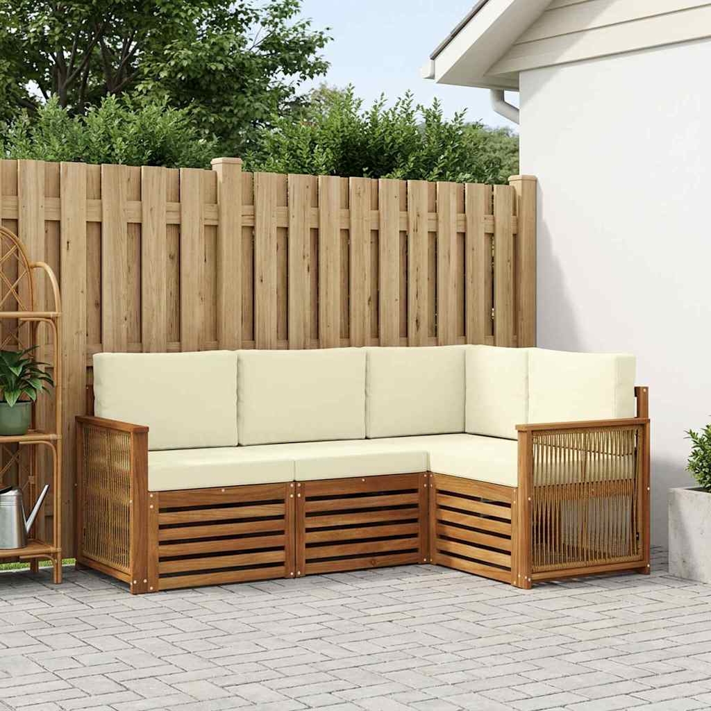 Setovi sofa s jastukom 4 pcs Čvrsto drvo akacije