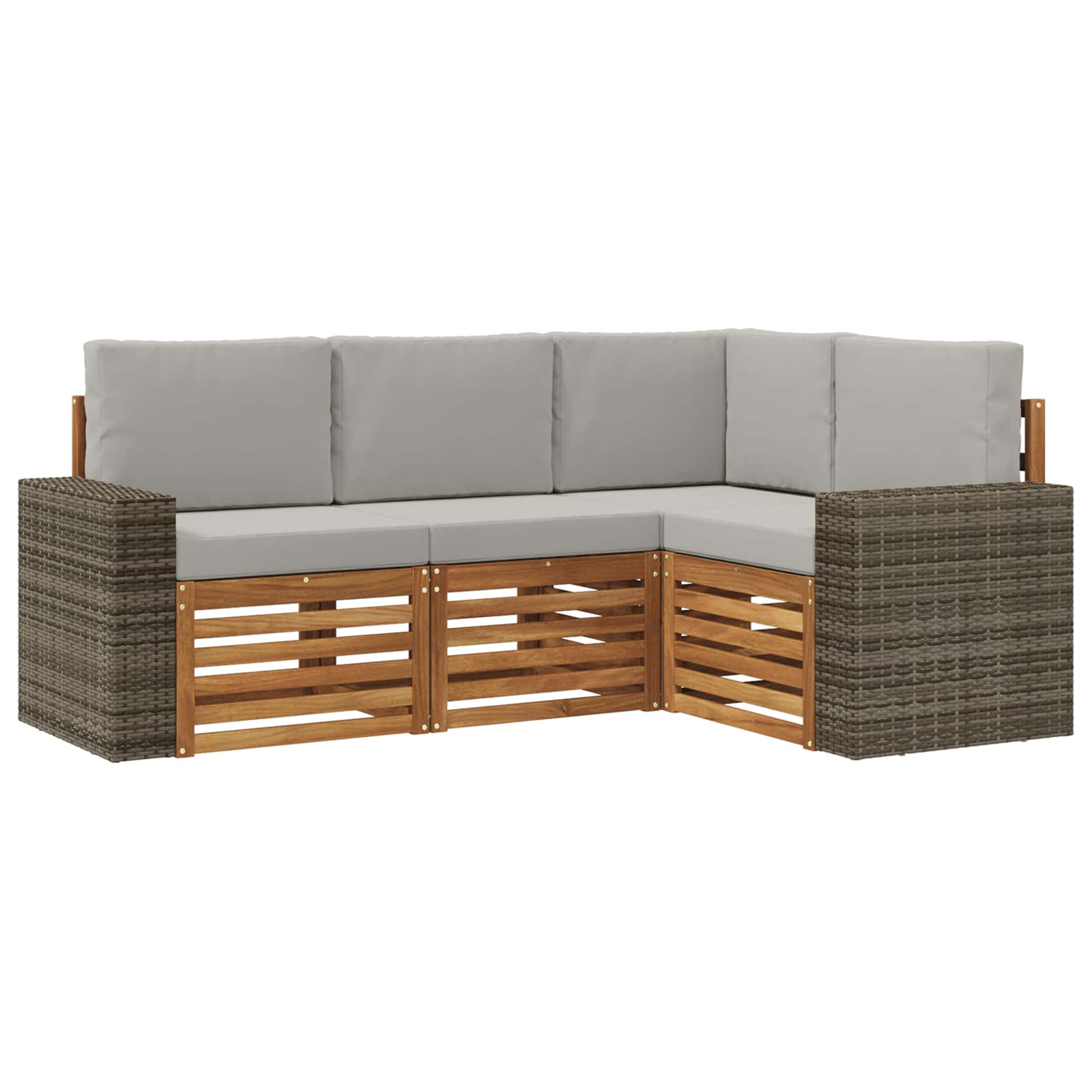 Setovi sofa s jastukom 4 pcs Čvrsto drvo akacije