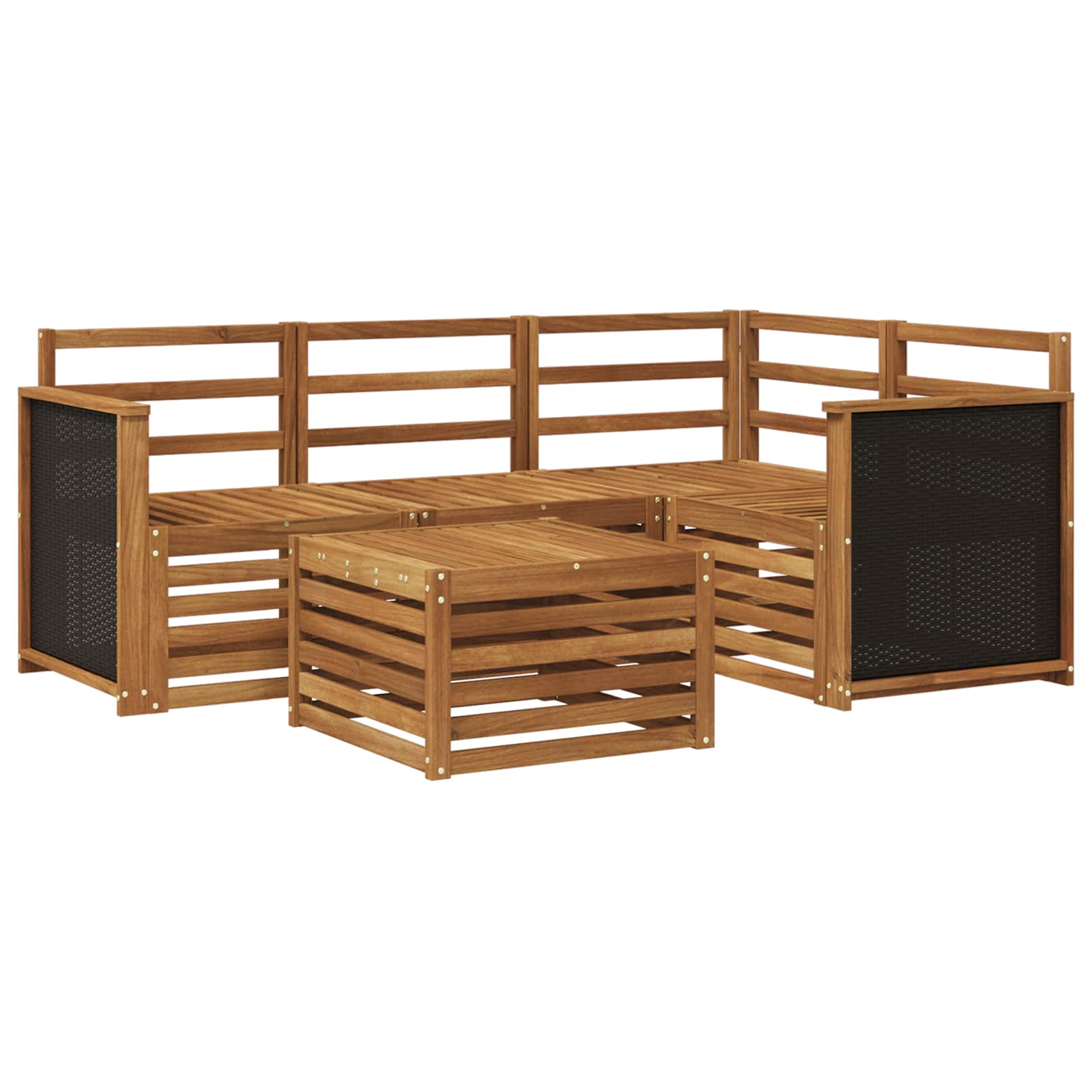 Set vanjskih sofa 5 pcs Prirodna 59 x 59 x 37 cm Poliester