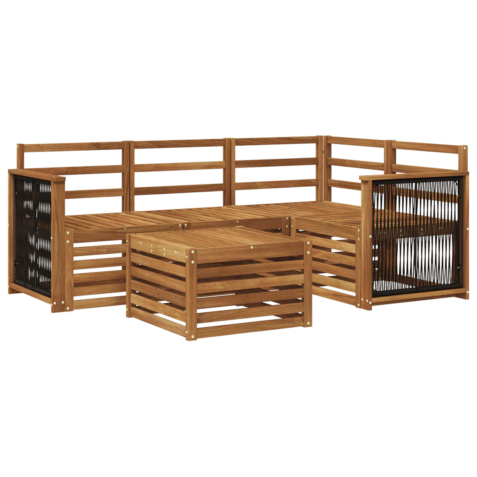 Set vanjskih sofa 5 pcs Prirodna 59 x 59 x 37 cm Poliester