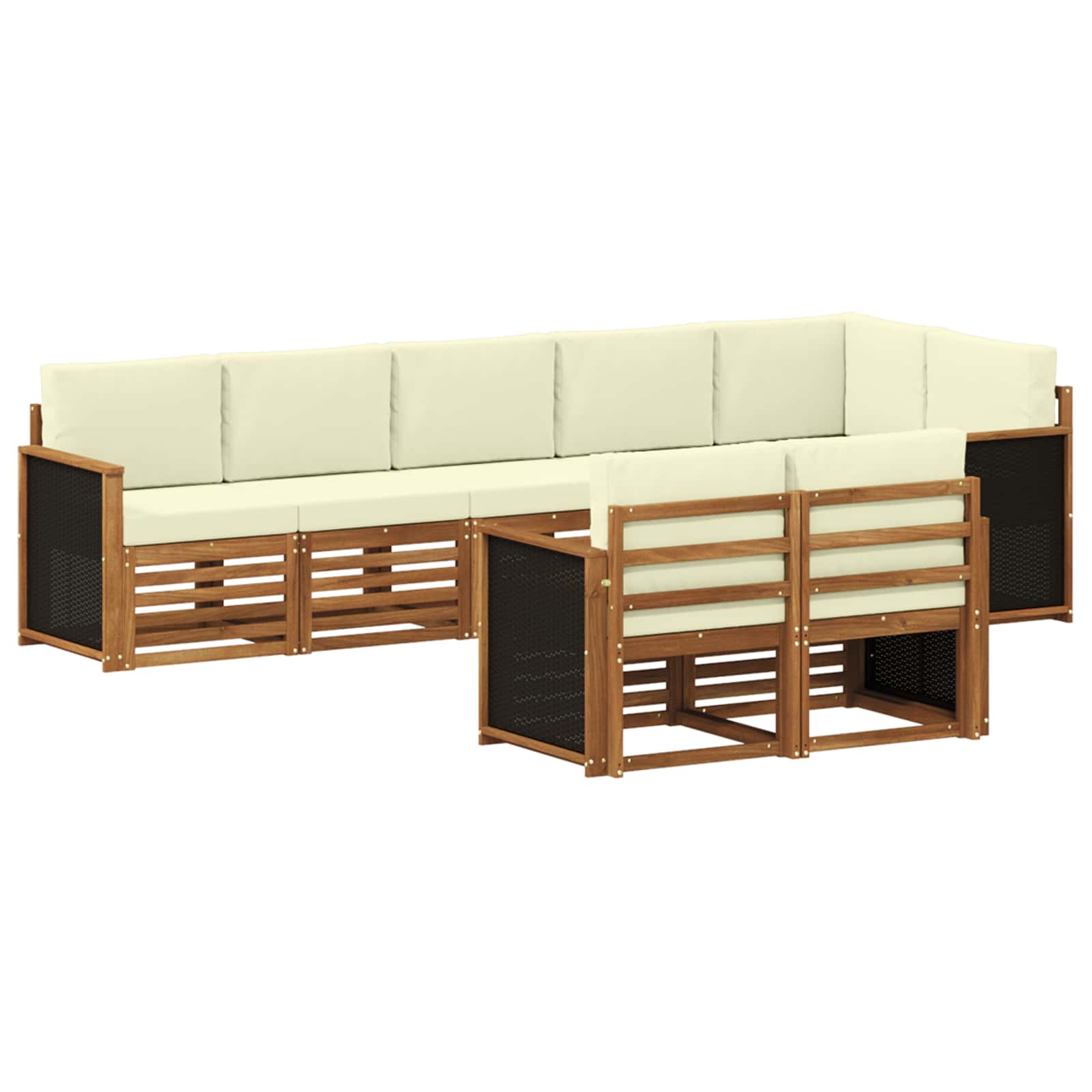 Setovi sofa Čvrsto drvo akacije