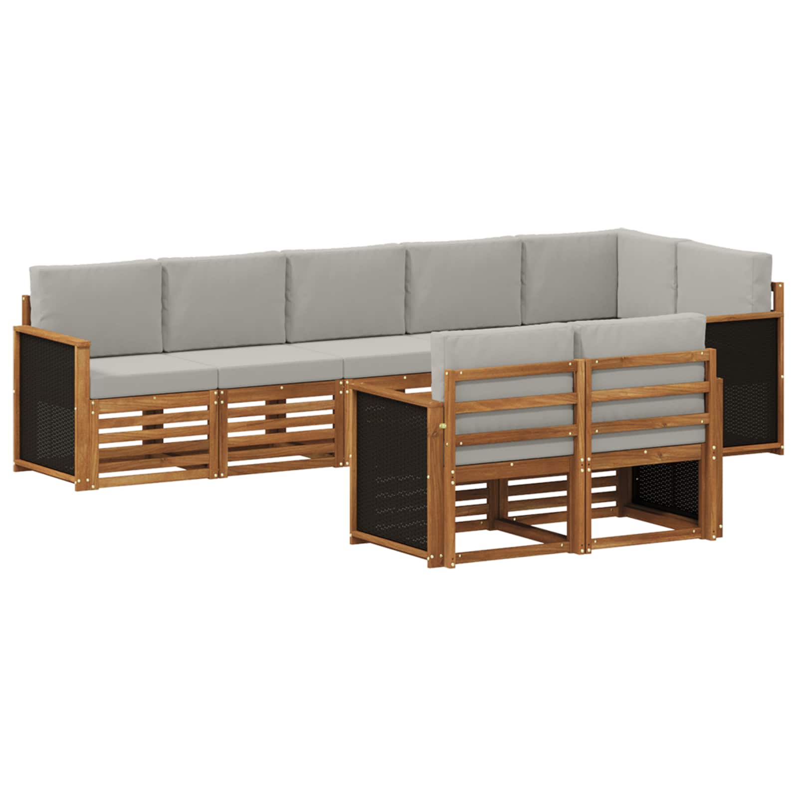 Setovi sofa Čvrsto drvo akacije