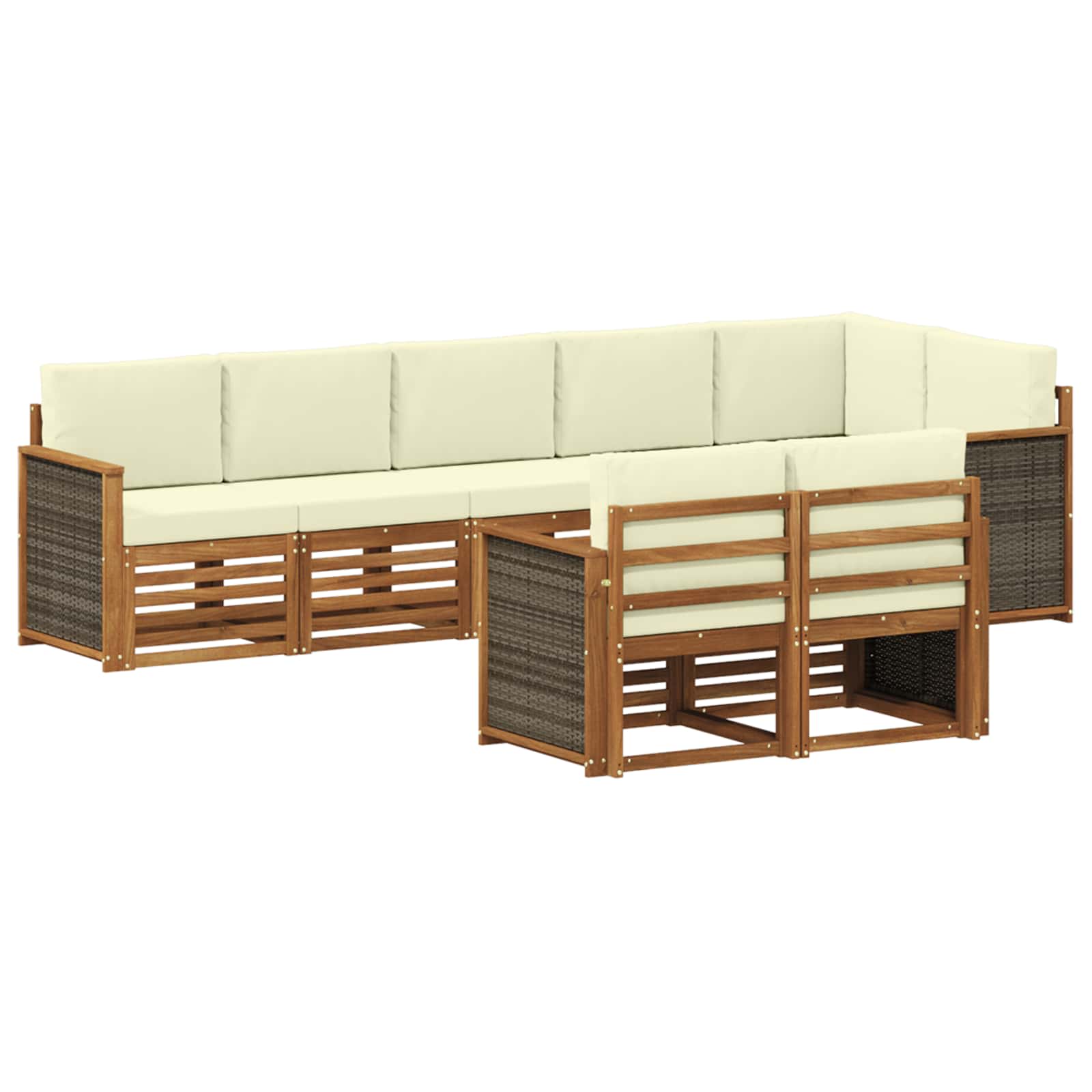 Setovi sofa Čvrsto drvo akacije
