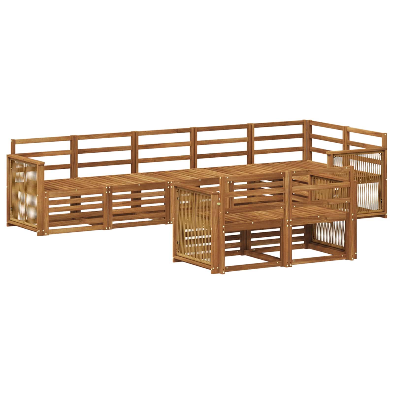 Setovi sofa Čvrsto drvo akacije