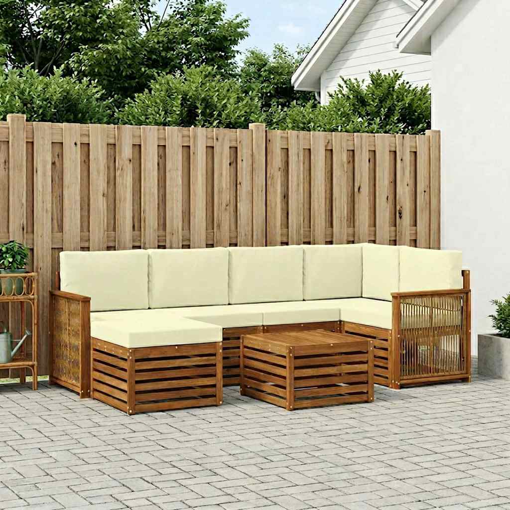 Sekcijska garnitura s jastukom 6 pcs Prirodna i krem