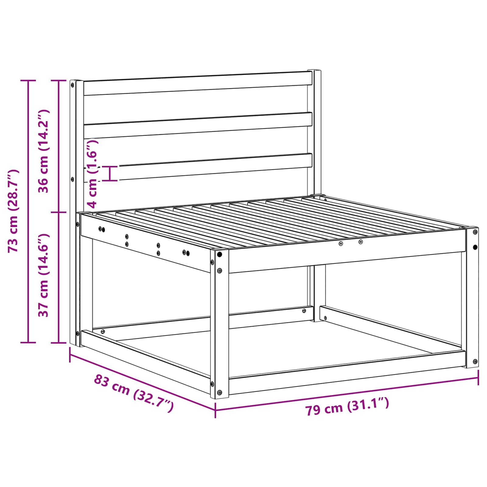 Set vanjskih sofa 3 pcs Prirodna Čvrsto drvo akacije