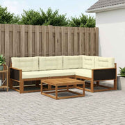 Set vanjskih sofa 5 pcs Prirodna i krem