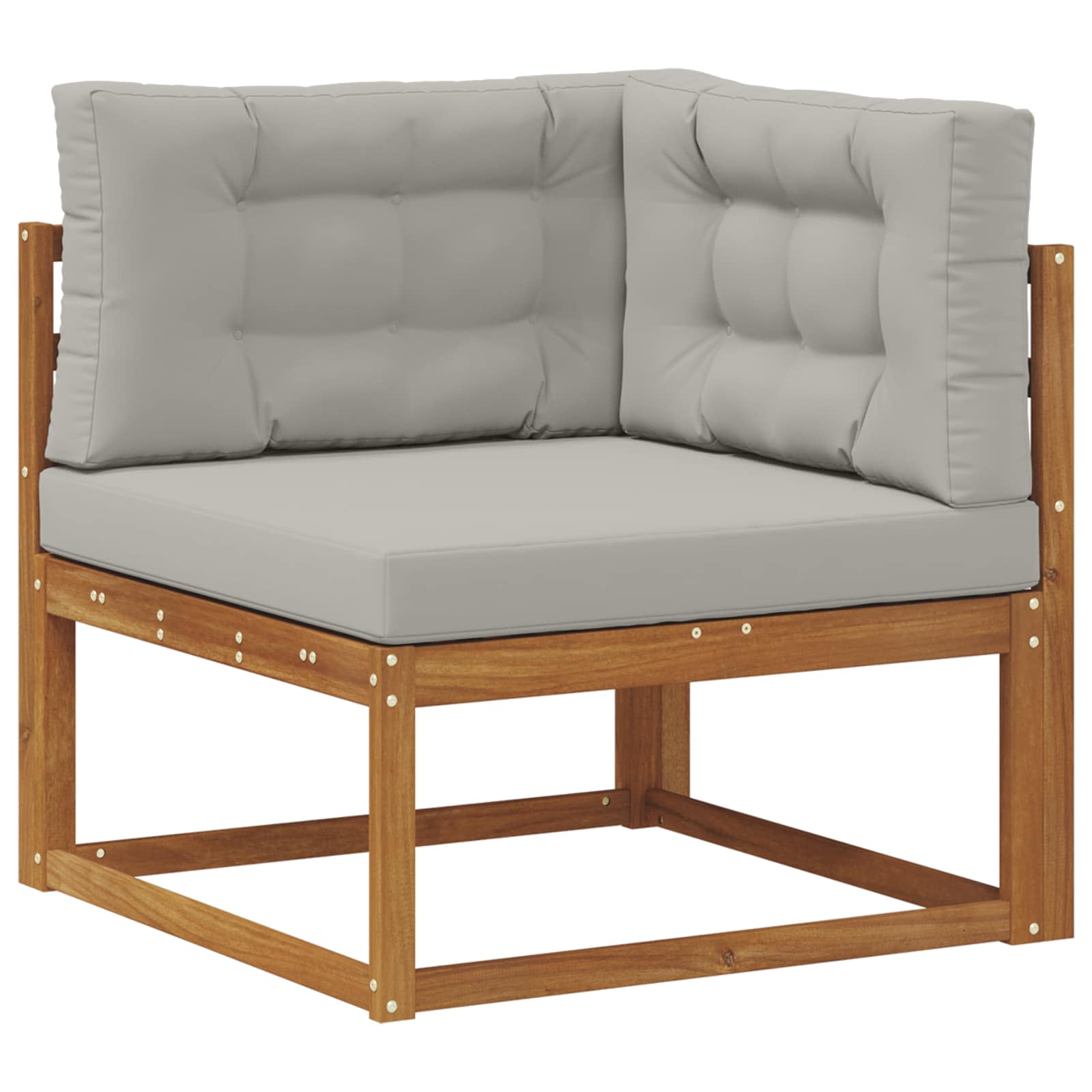 Set vanjskih sofa s jastukom 9 pcs Prirodna i Svjetlosiva