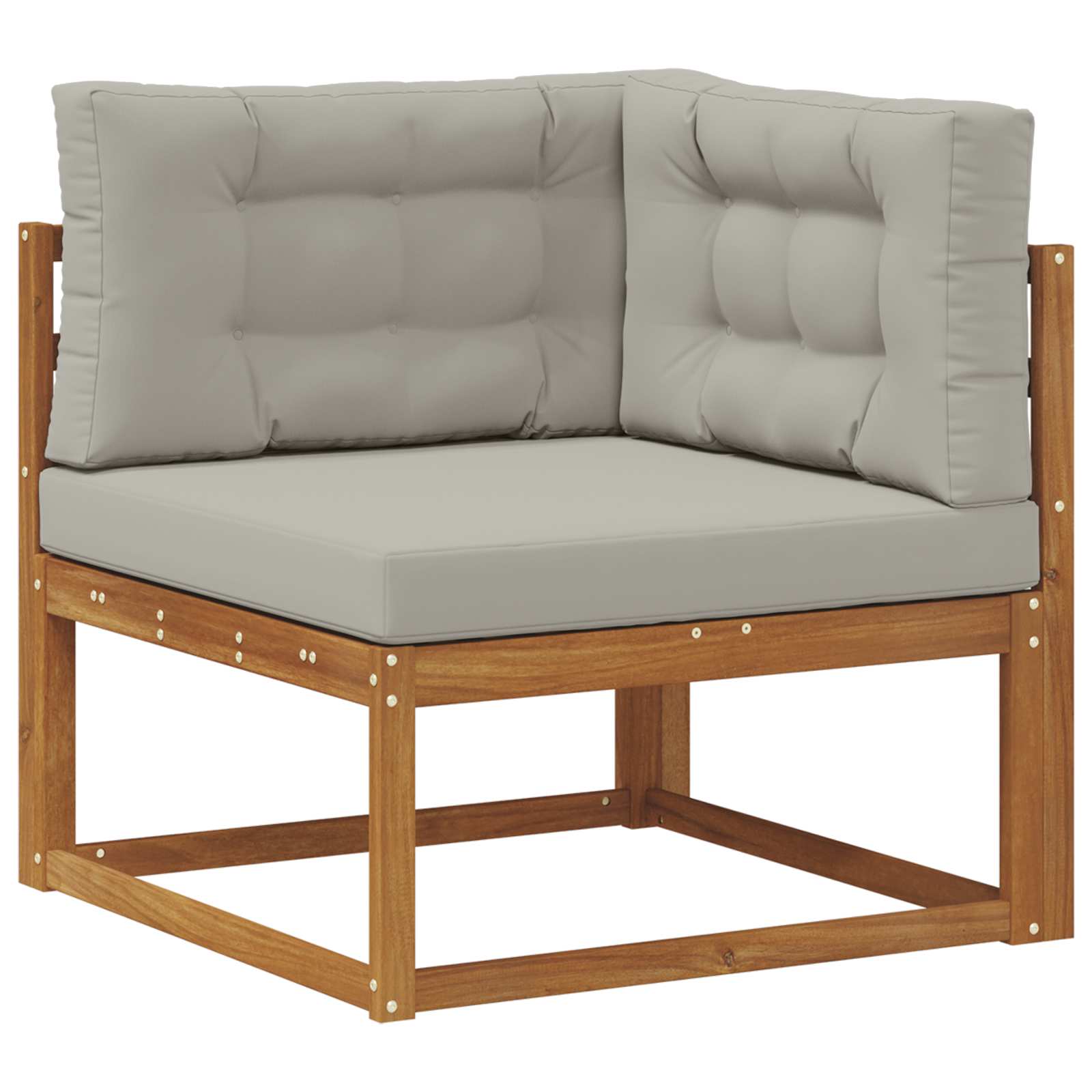 Set vanjskih sofa s jastukom 6 pcs Prirodna i Svjetlosiva