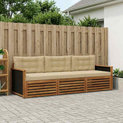 Set vanjskih sofa 3 pcs Prirodna i bež Poliester