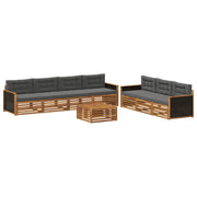 Set vanjskih sofa 8 pcs Prirodna i antracit 79 x 79 x 37 cm