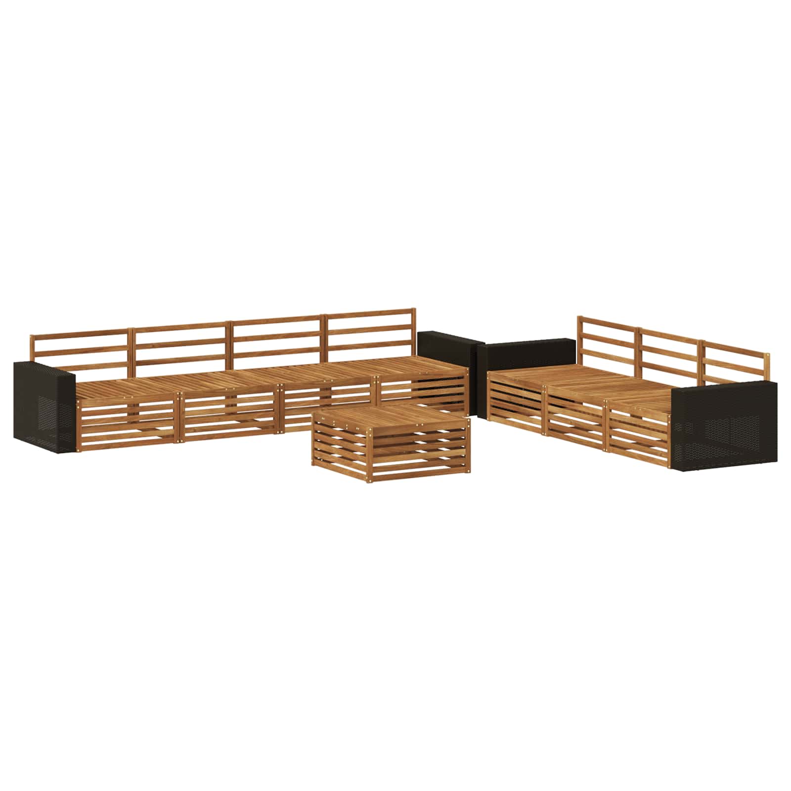 Set vanjskih sofa 8 pcs Prirodna 79 x 79 x 37 cm