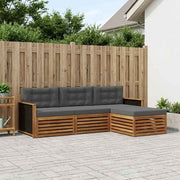 Set vanjskih sofa 4 pcs Prirodna i antracit Poliester
