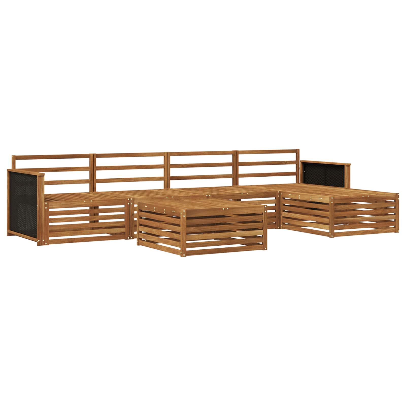 Set vanjskih sofa 6 pcs Prirodna 79 x 79 x 37 cm