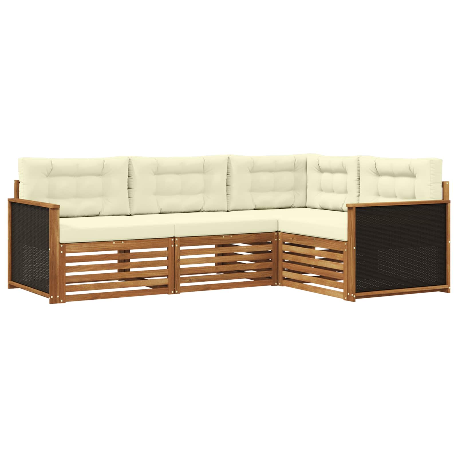 Set vanjskih sofa 4 pcs Prirodna i krem 247,5 x 168,5 x 73 cm