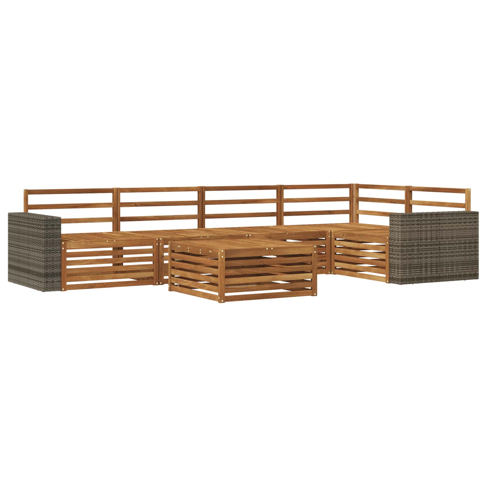 Set vanjskih sofa 6 pcs Prirodna 79 x 79 x 37 cm