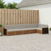Set vanjskih sofa 6 pcs Prirodna i svjetlosiva