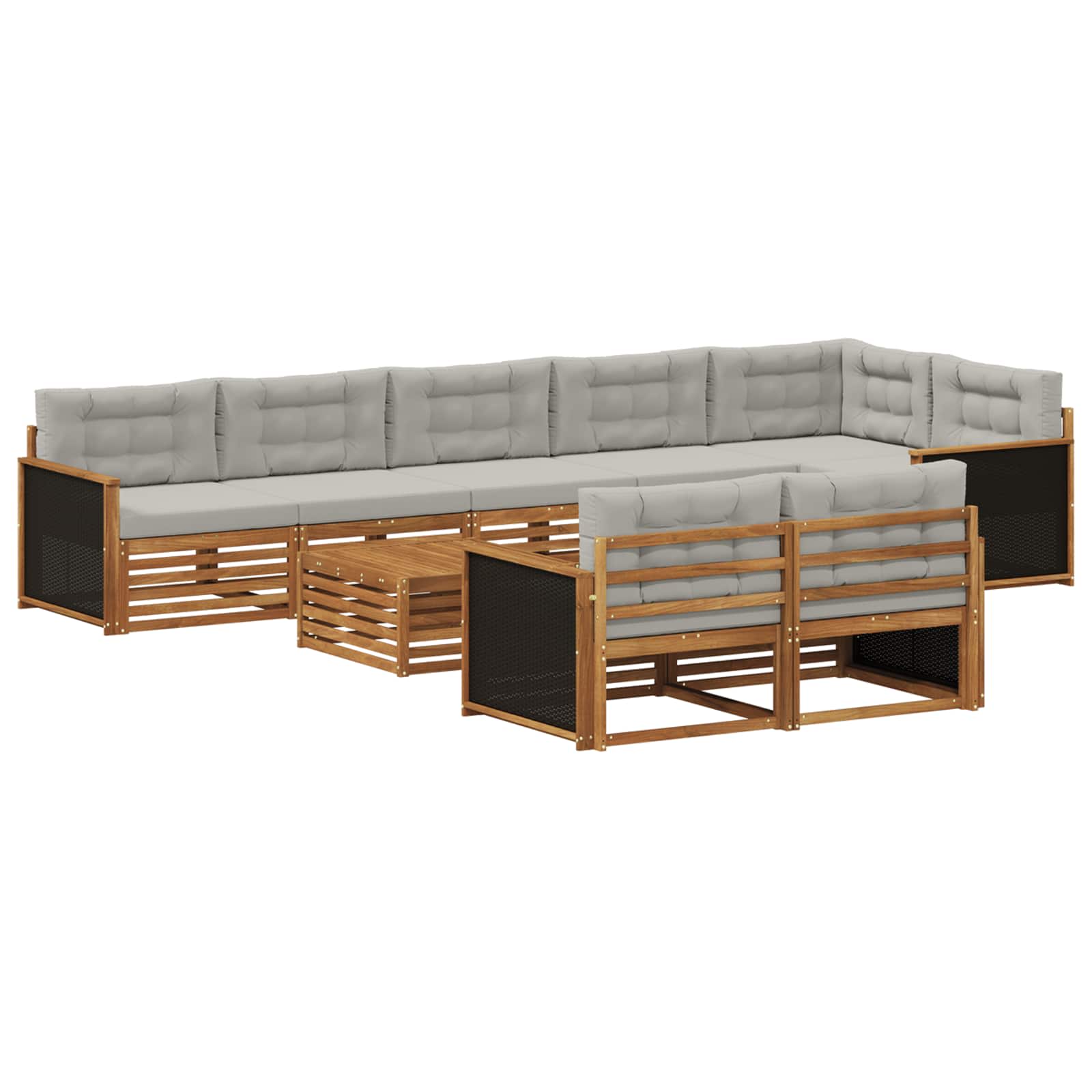 Set vanjskih sofa s jastukom 9 pcs