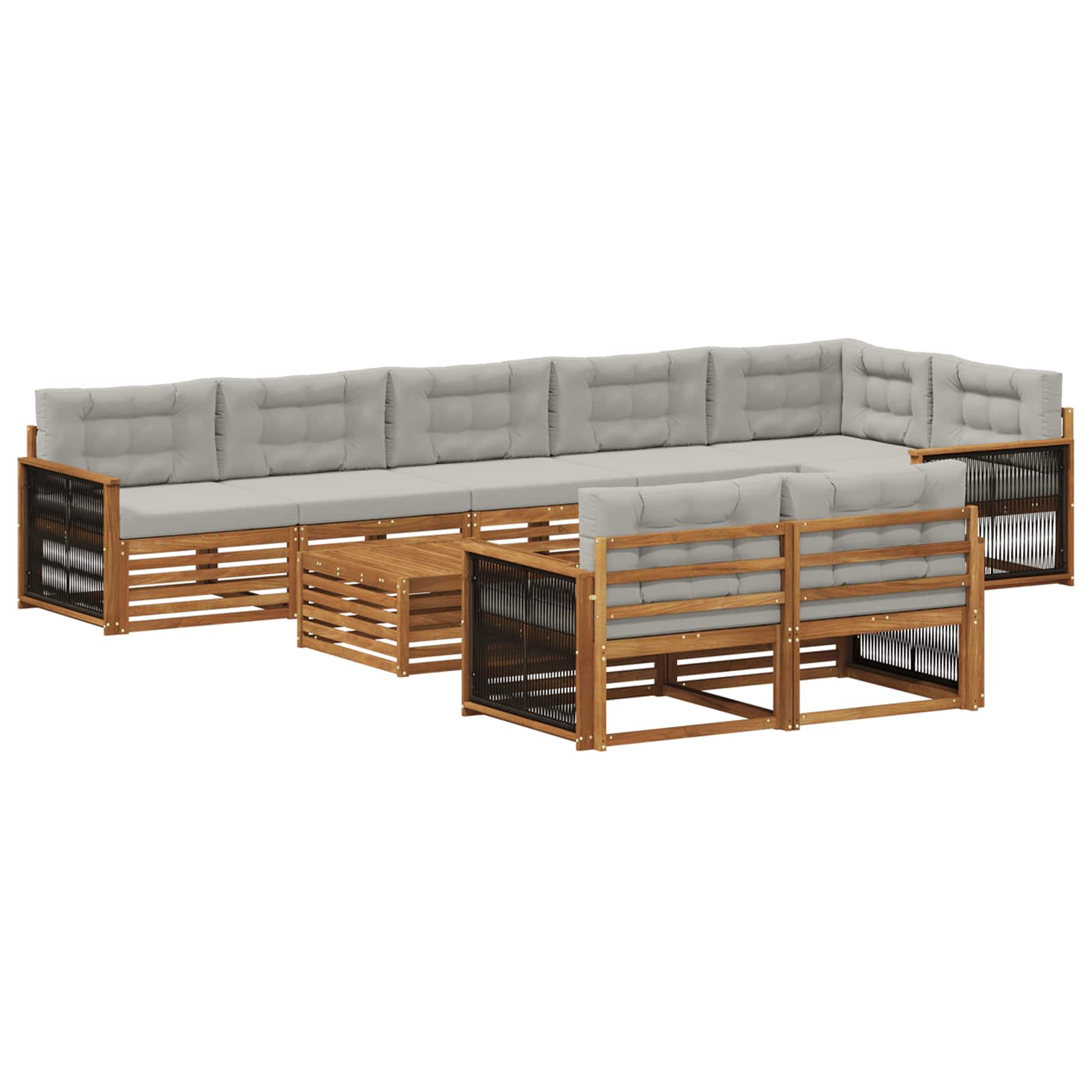 Set vanjskih sofa s jastukom 9 pcs