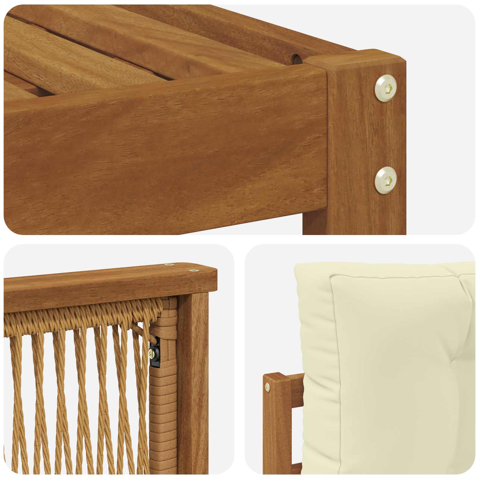 Set vanjskih sofa s jastukom 9 pcs