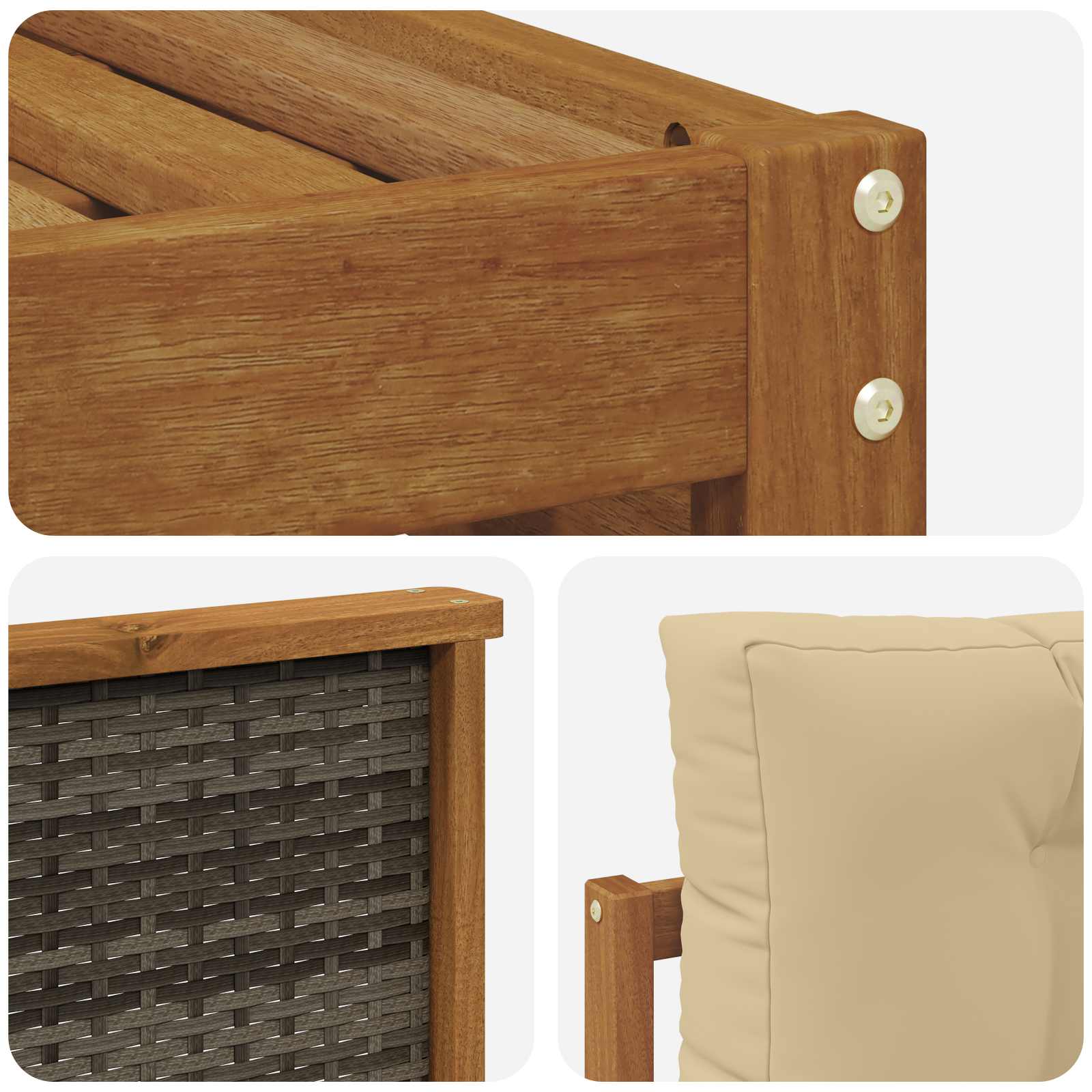 Set vanjskih sofa 8 pcs Prirodna i bež