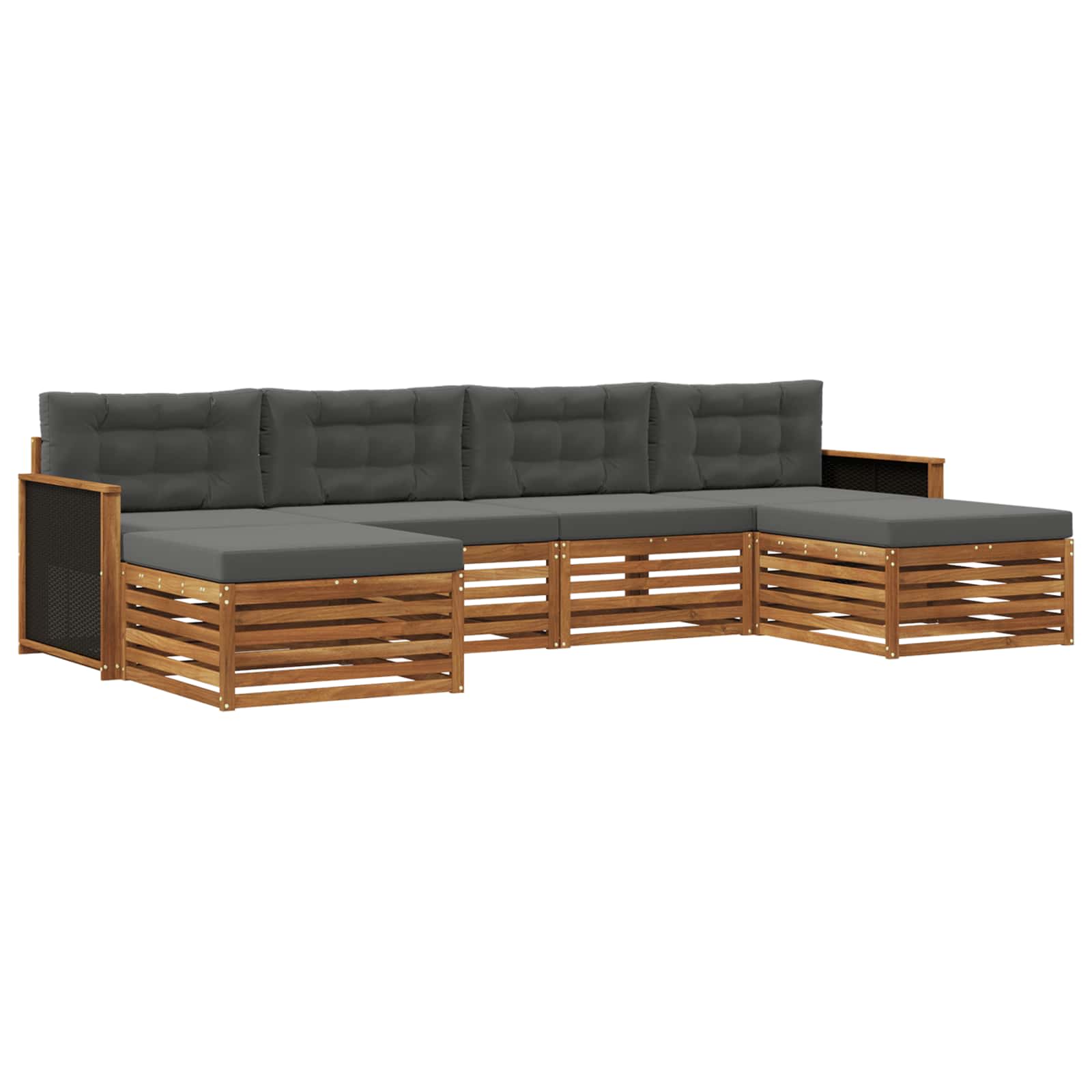 Setovi sofa s jastukom 6 pcs Čvrsto drvo akacije