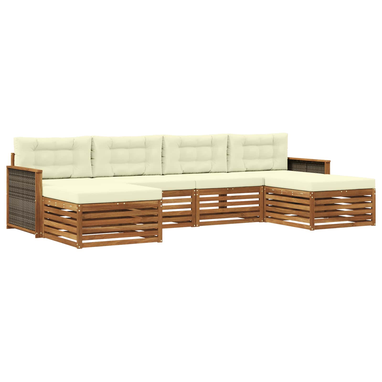 Setovi sofa s jastukom 6 pcs Čvrsto drvo akacije