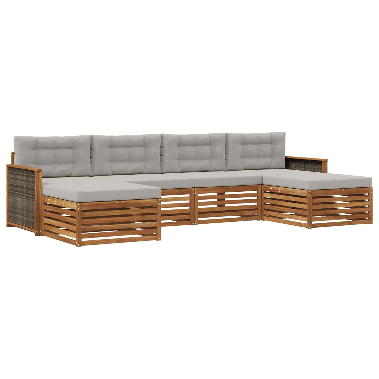 Setovi sofa s jastukom 6 pcs Čvrsto drvo akacije
