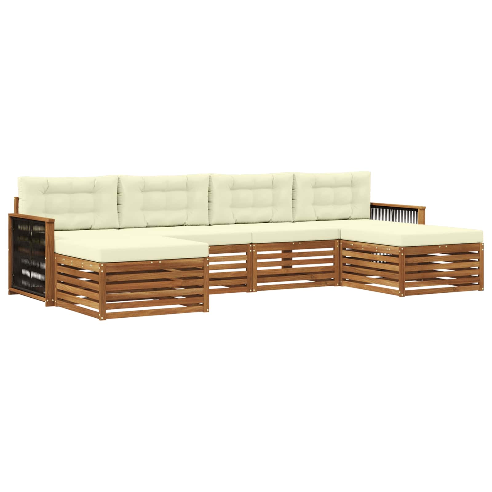 Setovi sofa s jastukom 6 pcs Čvrsto drvo akacije