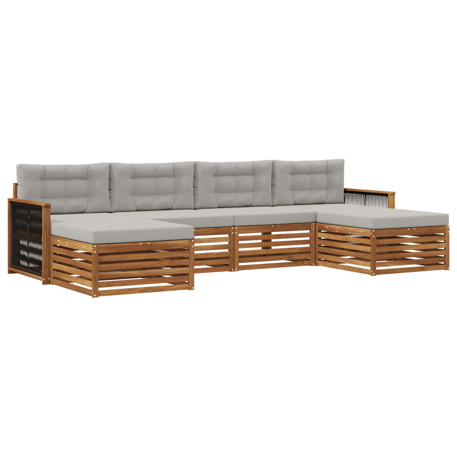 Setovi sofa s jastukom 6 pcs Čvrsto drvo akacije