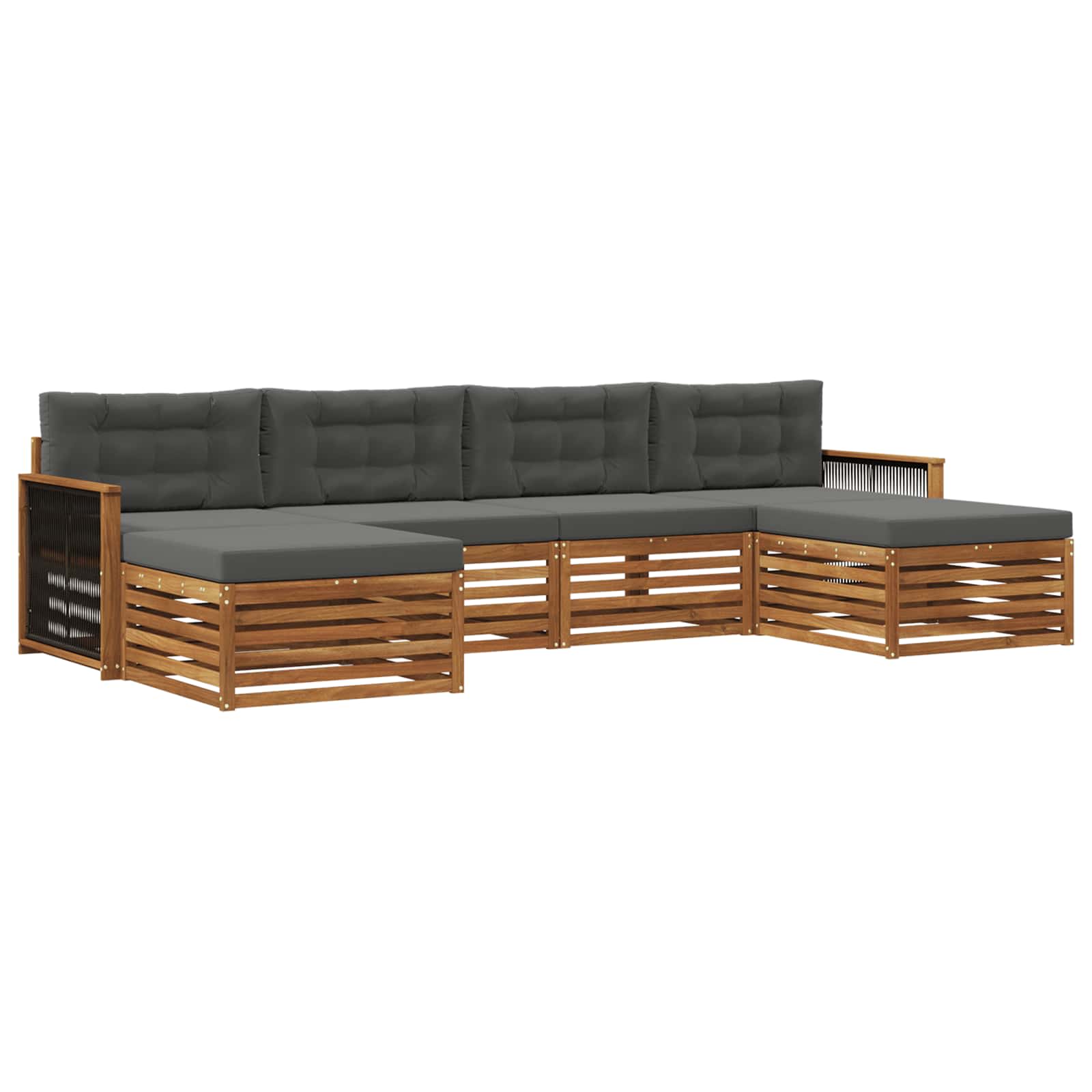 Setovi sofa s jastukom 6 pcs Čvrsto drvo akacije