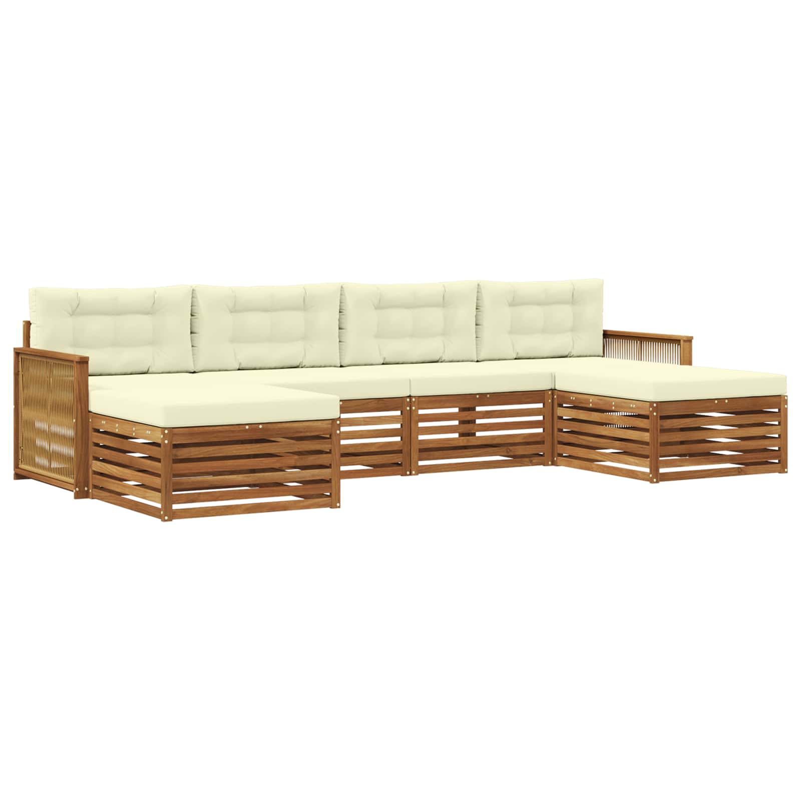 Setovi sofa s jastukom 6 pcs Čvrsto drvo akacije