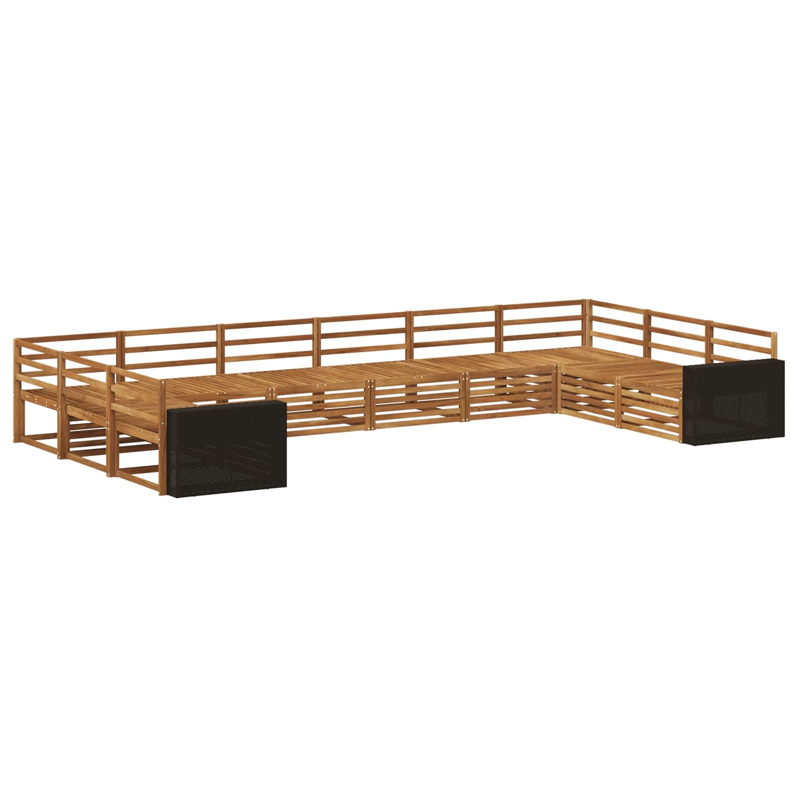 Setovi sofa 10 pcs Čvrsto drvo akacije